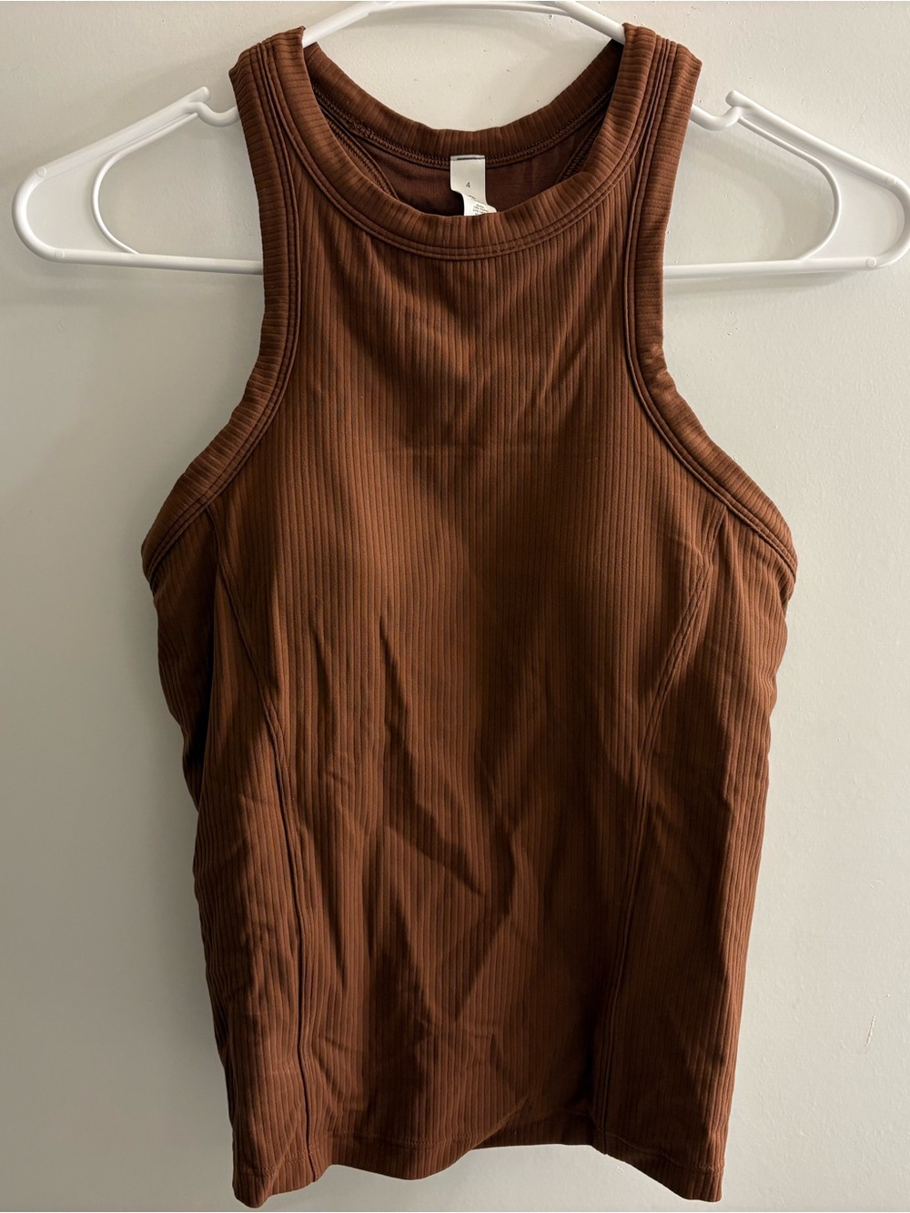 Lululemon Ribbed Nulu Racerback Yoga Tank NWT Women's Size 4 Color: Rust Brown